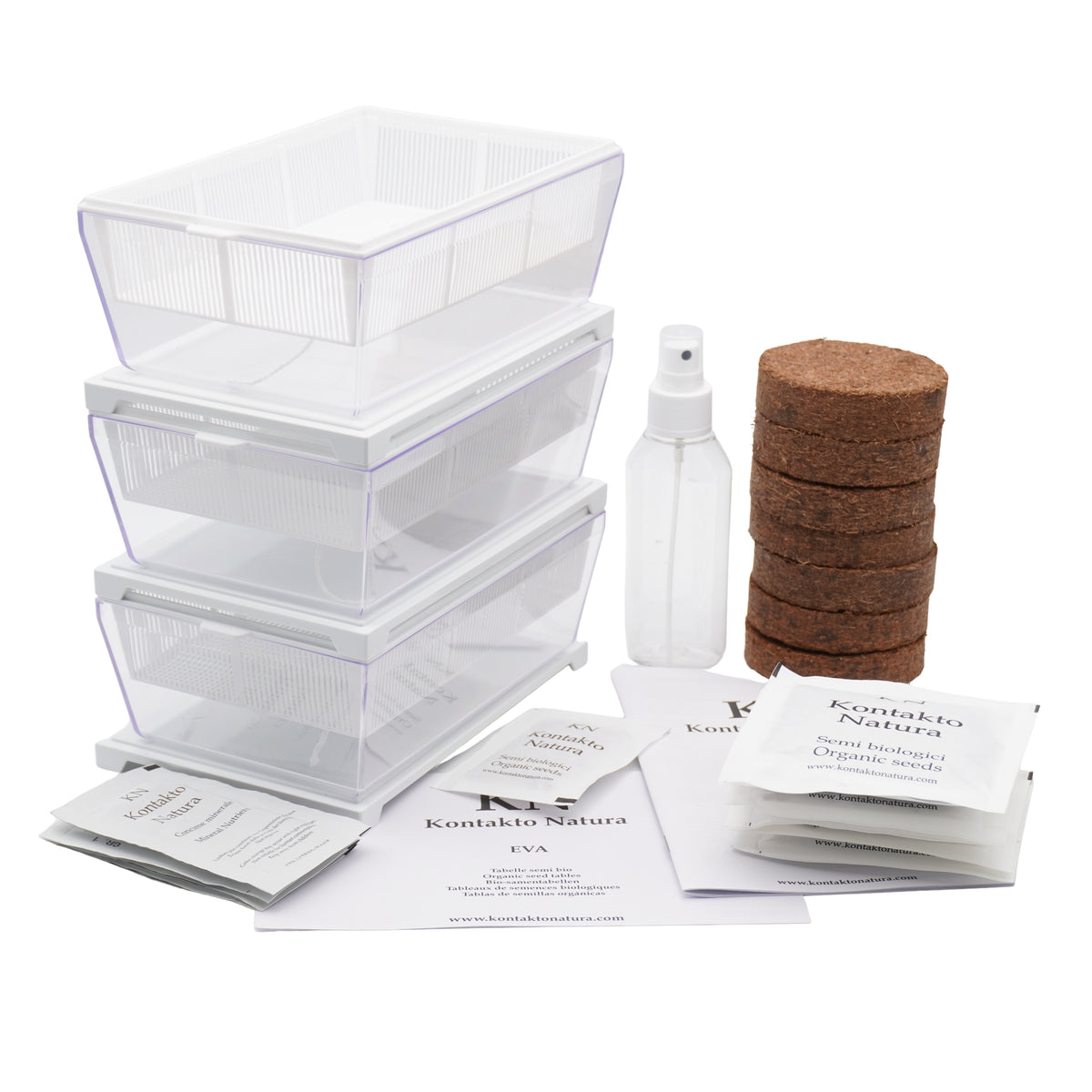 Kit benessere gatto-Erba di grano e Nepeta C.-3 Eva e 6 ricariche-sk909
