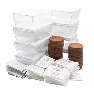 Kit educativo microgreens bio-Idro e Cocco-8 Eva e 45 varietà semi-sk607