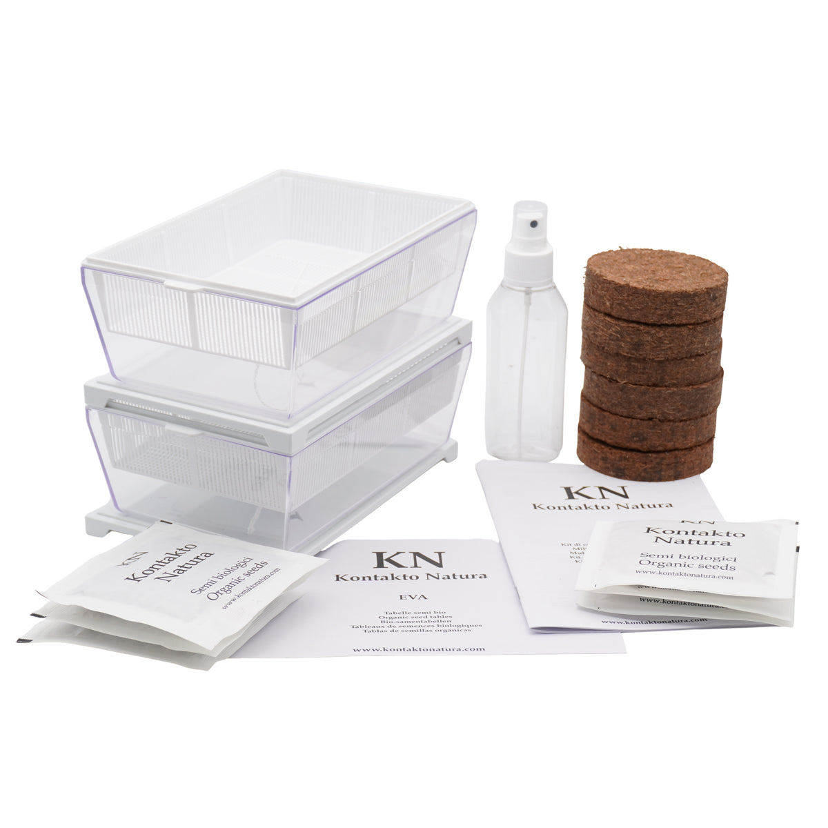 Kit erba 3 cereali bio per animali con cocco-2Eva S e 6 ricariche-sk904