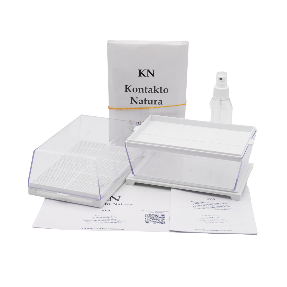 Kit per germogli e microgreens bio - 2 Eva H e 6 varietà semi - sk102
