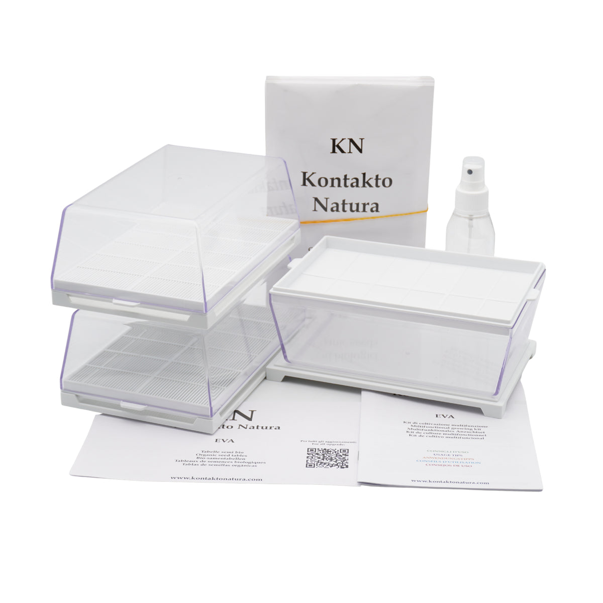 Kit per germogli e microgreens bio - 3 Eva H e 9 varietà semi - sk103