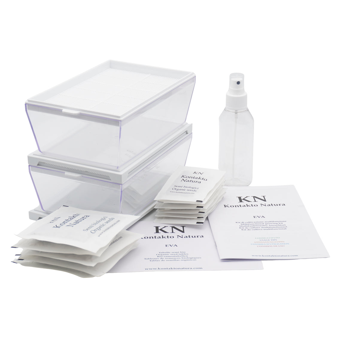 Kit microgreens bio per gatti -Idro - 2 Eva H e 8 varietà semi - sk907