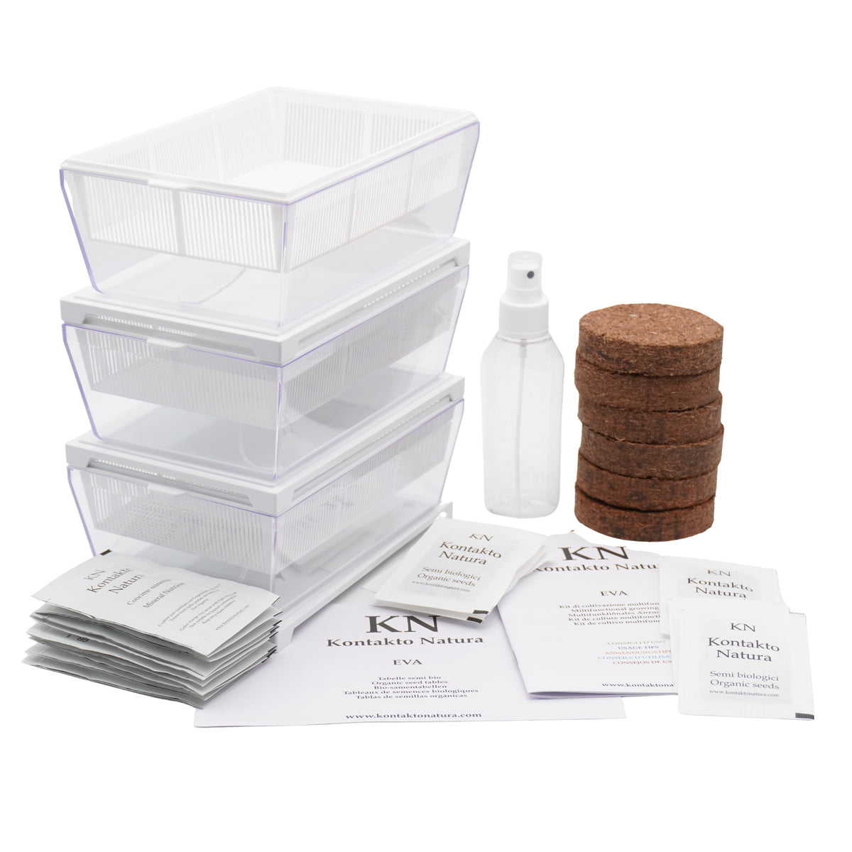 Kit per erbe aromatiche bio - 3Eva S e 5 varietà semi - sk402