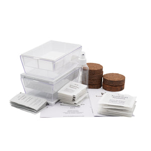Kit per microgreens bio con cocco - 2 Eva S e 16 varietà di semi - sk206